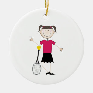 Adorno De Cerámica Female Tennis Player