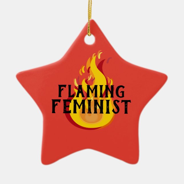 Adorno De Cerámica Feminismo flamantemente feminista RBG Feminismo Gi (Frente)
