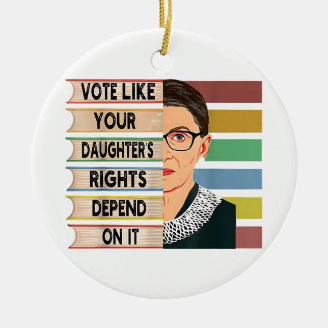Adorno De Cerámica Feminista Ruth Bader Ginsburg RBG Chica De Cita Co (Frente)