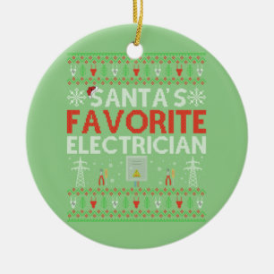 Adorno De Cerámica Feo regalo de Navidad para electores a Santa Ama e