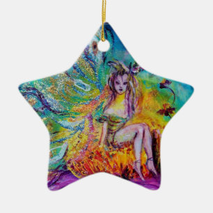 Adorno De Cerámica FERIA EN LA NOCHE VIBRANTE Gema AZUL SAFIRE