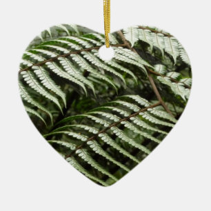Adorno De Cerámica Fern Fronds II Naturaleza verde oscura