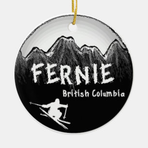 Adorno De Cerámica Fernie British Columbia Canada ski