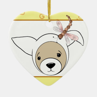 Adorno De Cerámica Ferret lindo en traje de conejo de Pascua
