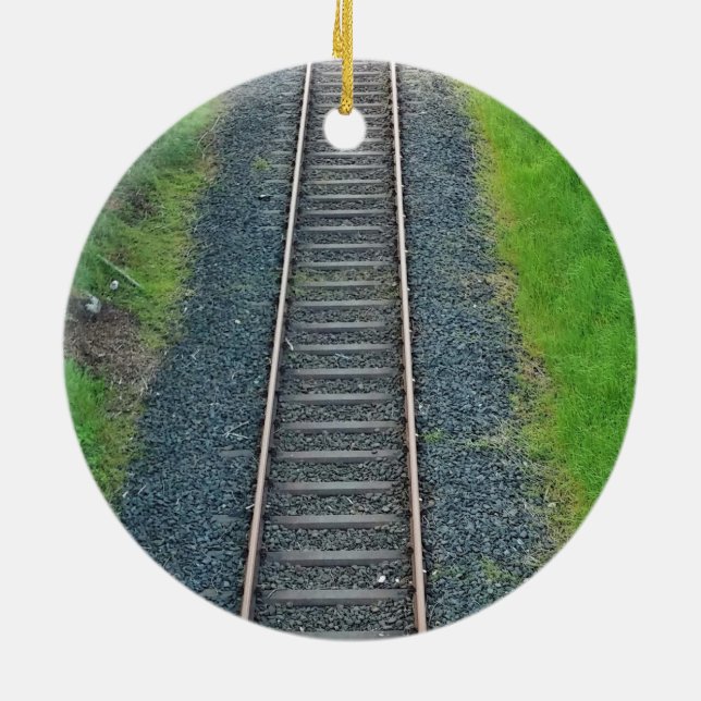 Adorno De Cerámica Ferrocarril ferroviario en la naturaleza, paisaje (Atrás)