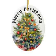 Ferry Christmas Rooster con árbol de Navidad