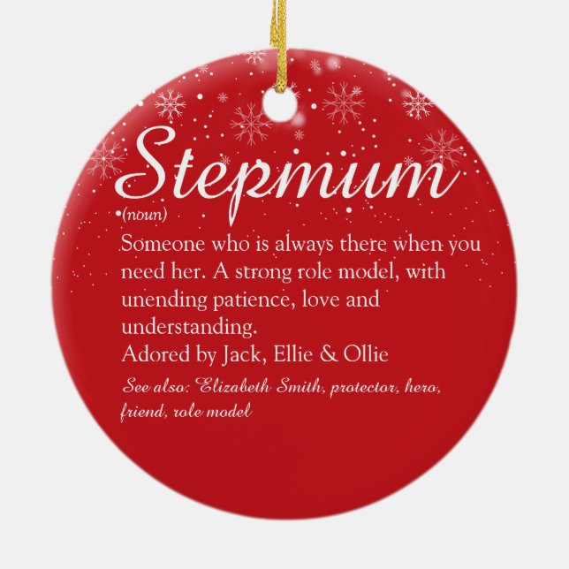 Adorno De Cerámica Ferry Christmas Stepmom Definición (Atrás)