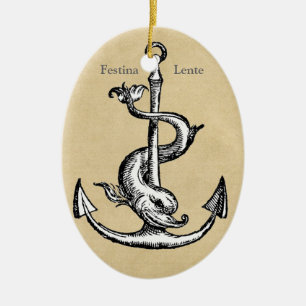 Adorno De Cerámica Festina Lente - dése prisa lentamente