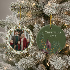 Adorno De Cerámica Festive Family Memories Ornament