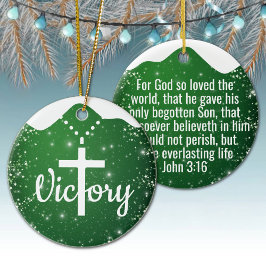 Adorno De Cerámica Festive Starry Green Devotional Holy Spirit  ⛪️ 🎄