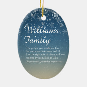 Adorno De Cerámica Festividad de la familia navideña