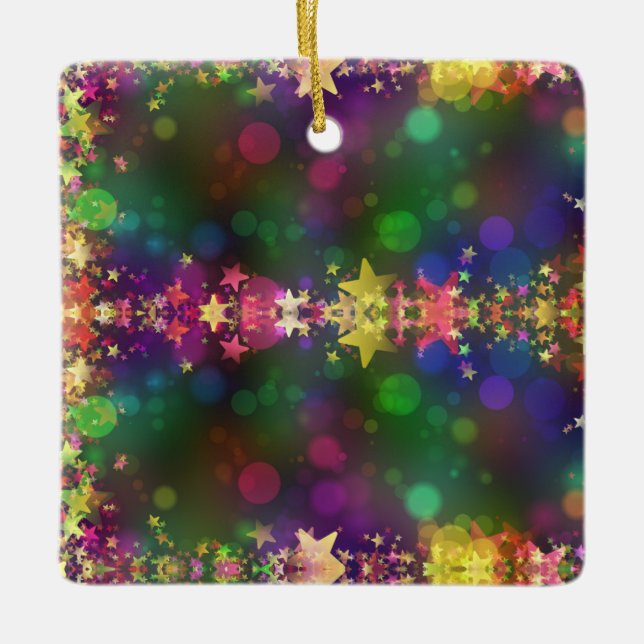 Adorno De Cerámica Festividad de las estrellas de los navidades (Anverso)