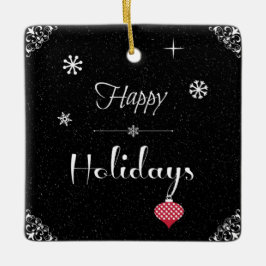 Adorno De Cerámica Festividad de los Navidades rojos negros de Moda m