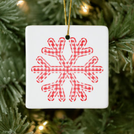 Adorno De Cerámica Festividad de Navidades de copos de nieve rúsculo 