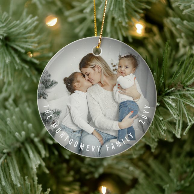 Adorno De Cerámica Festividad de Navidades modernos de fotografía dob (Árbol)