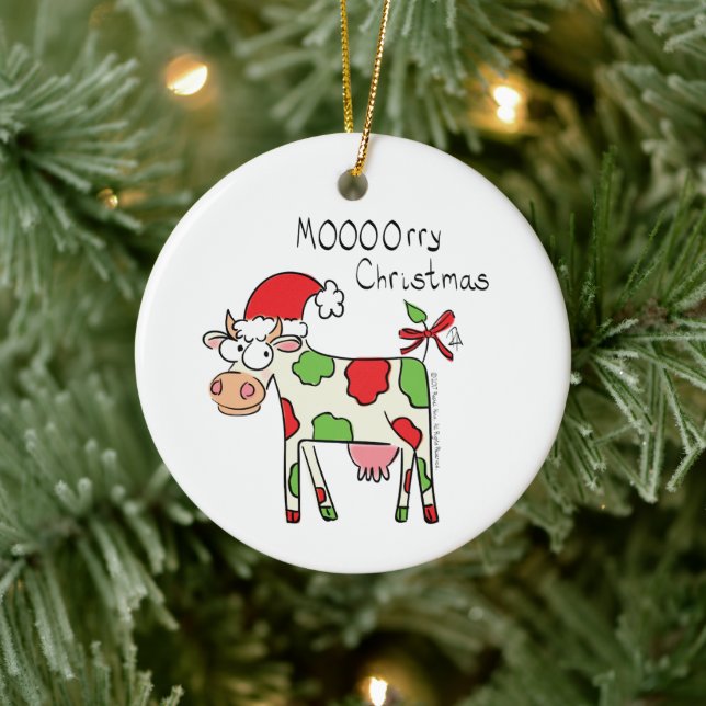 Adorno De Cerámica Festividad de Navidades Personalizados de vacas di (Árbol)