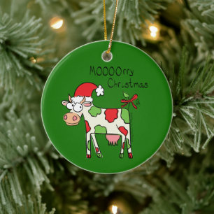 Adorno De Cerámica Festividad de Navidades Personalizados de vacas di