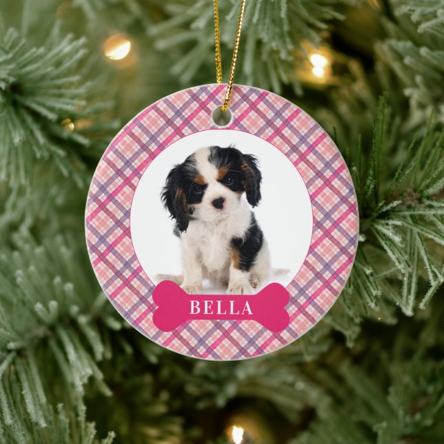 Adorno De Cerámica Festividad de perro personalizada Festividad de fi (Árbol)