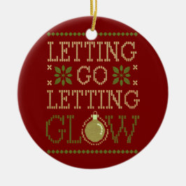 Adorno De Cerámica Festividad "Dejando ir, dejando resplandeciente"