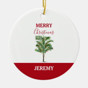 Adorno De Cerámica Festividad del árbol de la palmera tropical