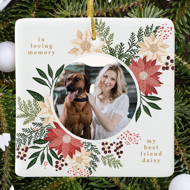 Adorno De Cerámica festividad floral moderna alegre navidad foto (Subido por el creador)