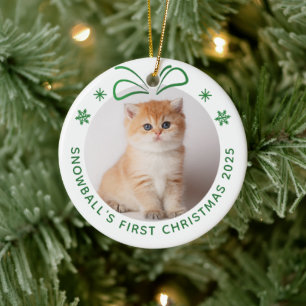 Adorno De Cerámica Festividad fotográfica personalizada de mascota C