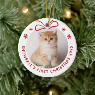 Adorno De Cerámica Festividad fotográfica personalizada de Navidades 
