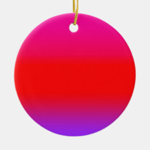Adorno De Cerámica Festividad Magenta Rojo Morado Ombre