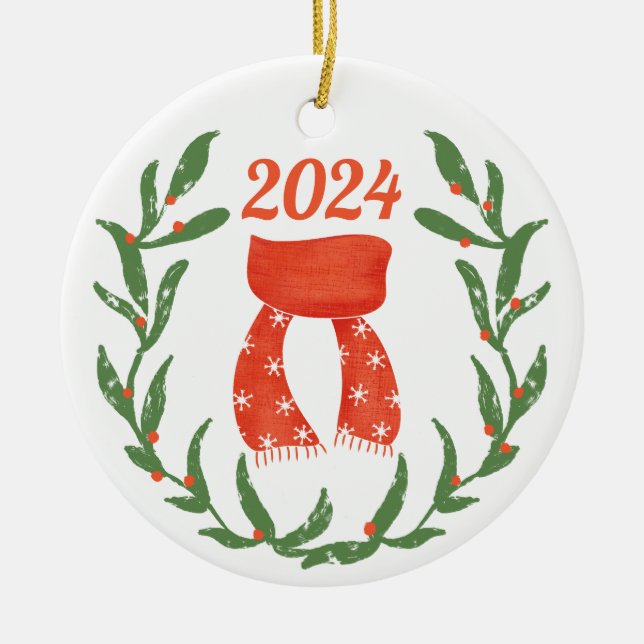 Adorno De Cerámica Festividad Personalizado Navidad Festividad Festiv (Frente)