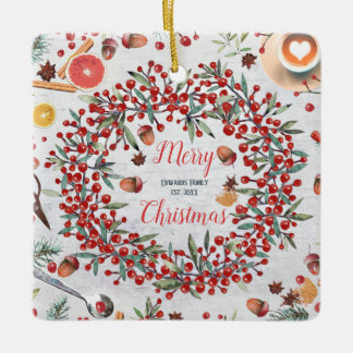 Adorno De Cerámica Festividad Personalizado Navidades de fotografía r