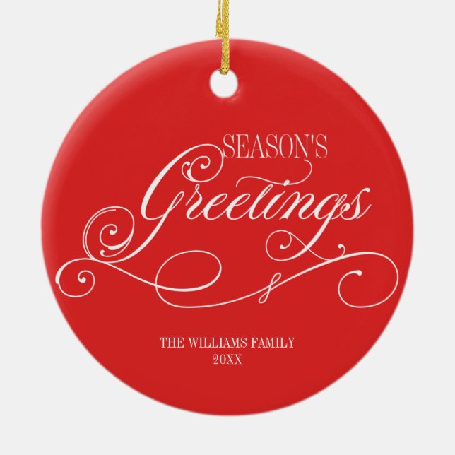 Adorno De Cerámica Festividades de la temporada de guiones (Atrás)