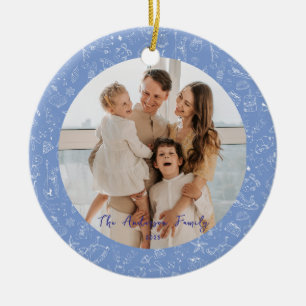 Adorno De Cerámica Festividades familiares de Navidades fotográficos