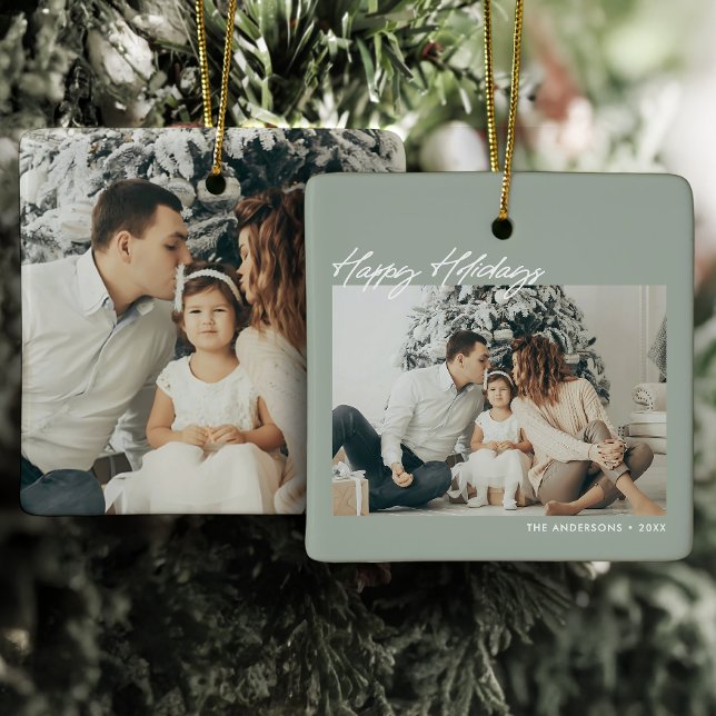 Adorno De Cerámica Festividades Felices Modernas Personalizado Mensaj (Subido por el creador)