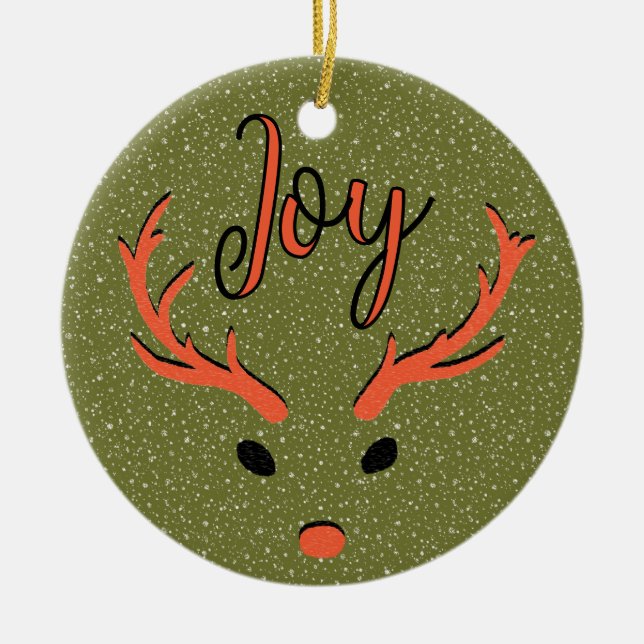 Adorno De Cerámica Festividades Navidades alegría Personalizado de fa (Frente)