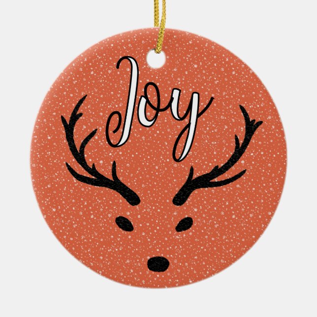 Adorno De Cerámica Festividades Navidades alegría Personalizado de fa (Frente)