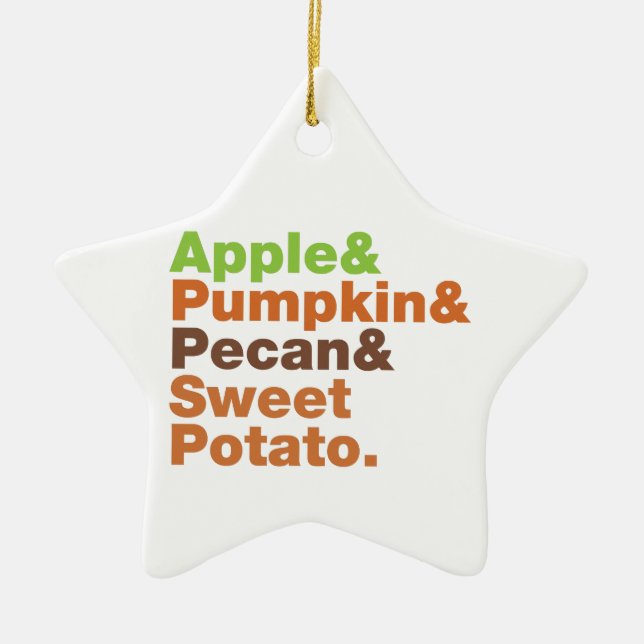 Adorno De Cerámica Festividades ~ Navidades de Acción de Gracias de N (Frente)