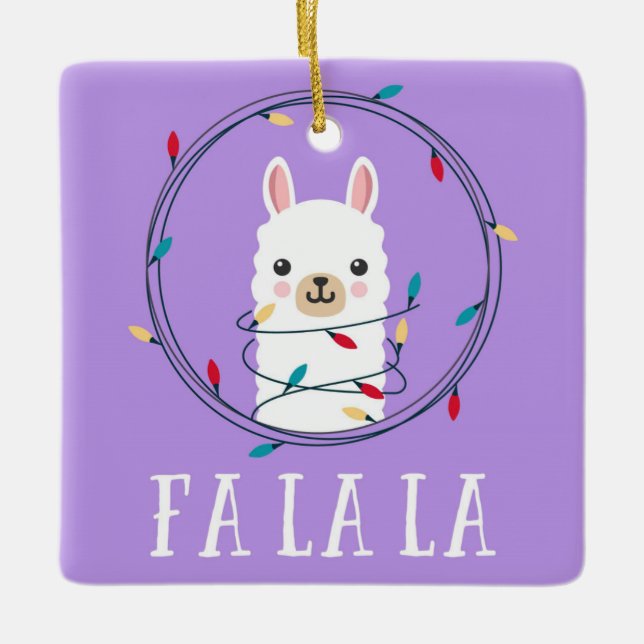 Adorno De Cerámica Festividades navidades de la Llama (Anverso)