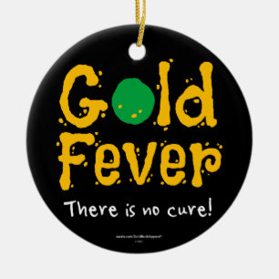Adorno De Cerámica Fiebre del oro