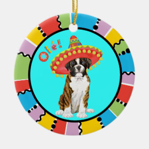 Adorno De Cerámica Fiesta Boxer