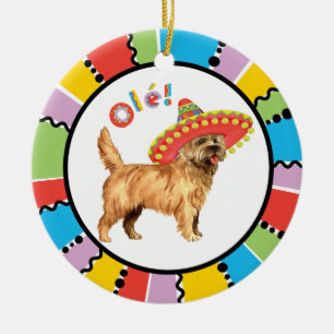 Adorno De Cerámica Fiesta Cairn Terrier