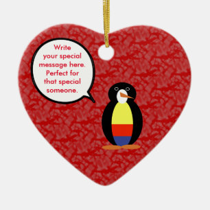 Adorno De Cerámica Fiesta colombiana Sr. Penguin