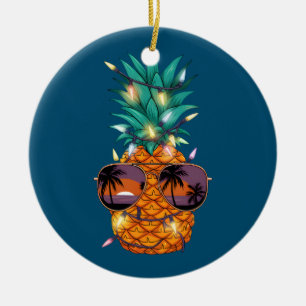 Adorno De Cerámica Fiesta de frutas tropicales del árbol de la Navida
