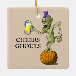 Adorno De Cerámica Fiesta de Halloween de Cheer Ghouls