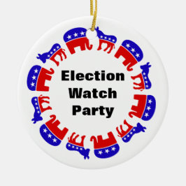 Adorno De Cerámica Fiesta de observación electoral