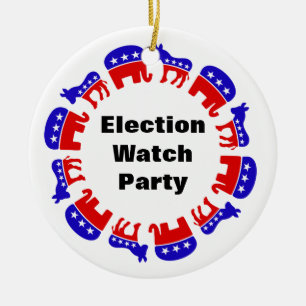Adorno De Cerámica Fiesta de observación electoral