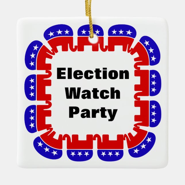 Adorno De Cerámica Fiesta de Observador Electoral Republicano (Anverso)