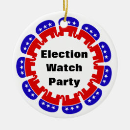 Adorno De Cerámica Fiesta de Observador Electoral Republicano