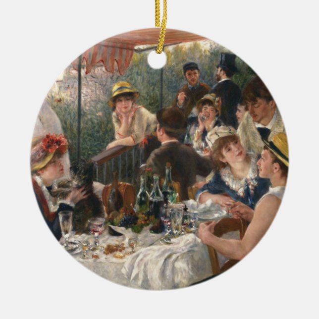 Adorno De Cerámica Fiesta de Renoir French Luncheon Boating (Frente)