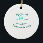 Adorno De Cerámica fiesta de soltera après-ski sombrero turquesa nomb<br><div class="desc">Diseño</div>