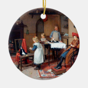 Adorno De Cerámica Fiesta de té infantil victoriana vintage acogedora